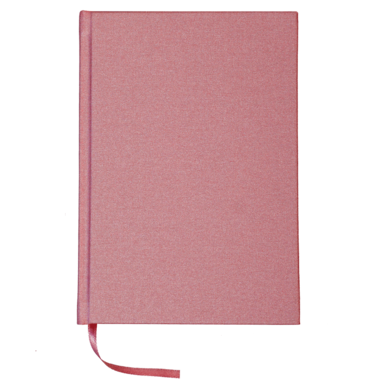 Anteckningsbok A5 linjerad textil rosa, Övrigt