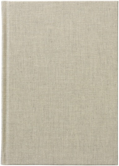 Anteckningsbok A5 linjerad textil beige 1