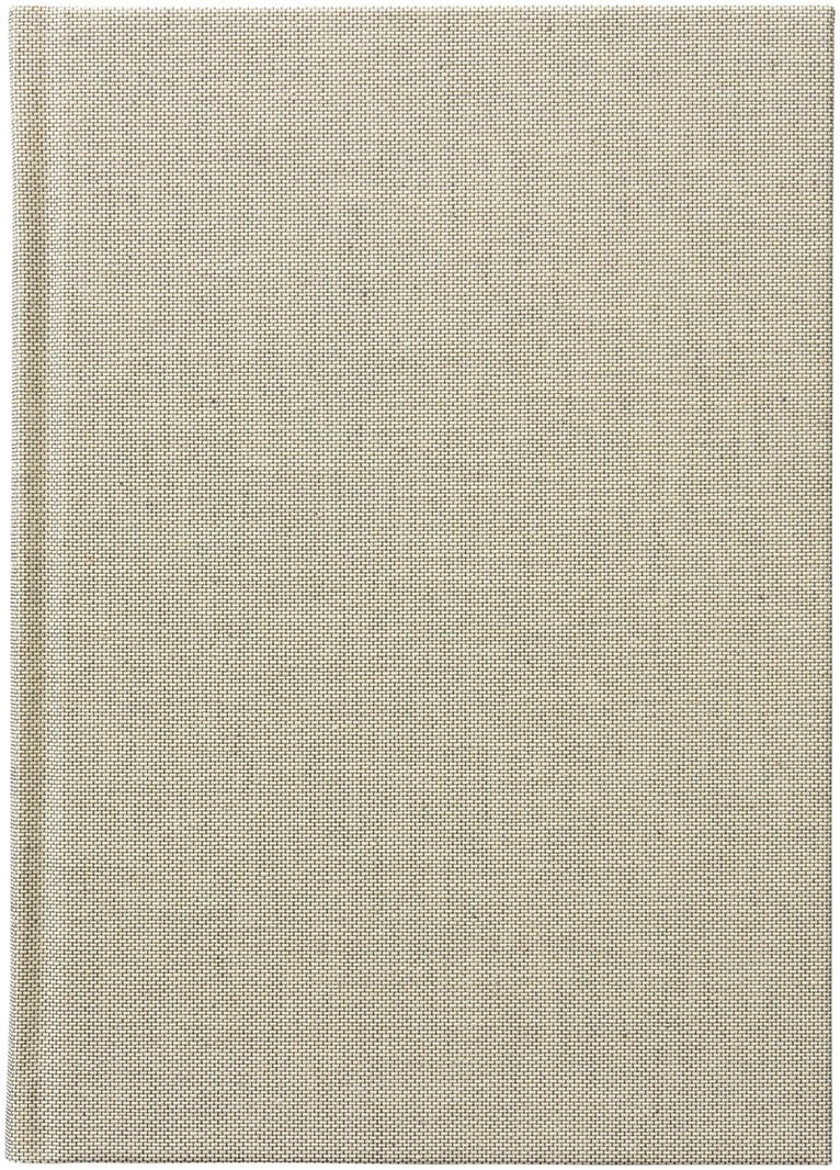 Anteckningsbok A5 linjerad textil beige 1