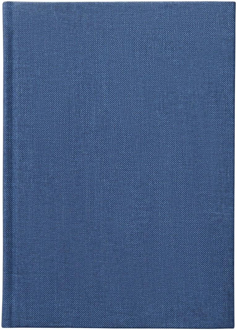 Anteckningsbok A5 linjerad textil blå 1