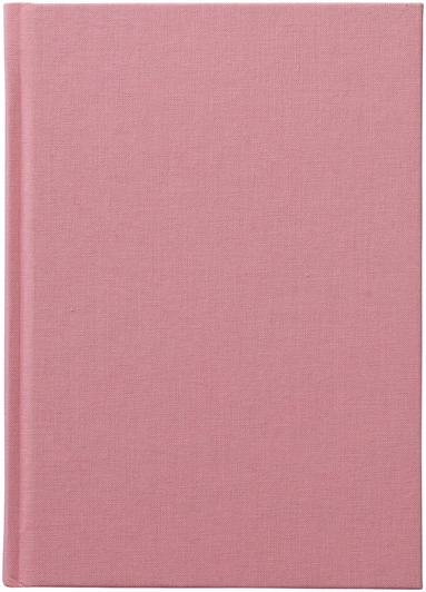 Anteckningsbok A5 linjerad textil rosa 1