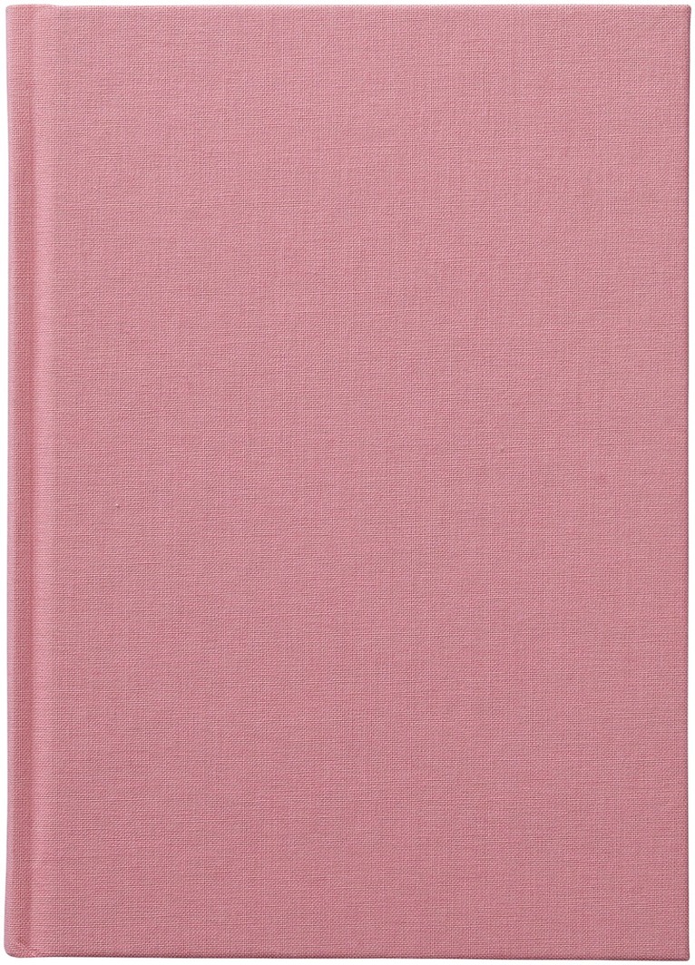 Anteckningsbok A5 linjerad textil rosa 1