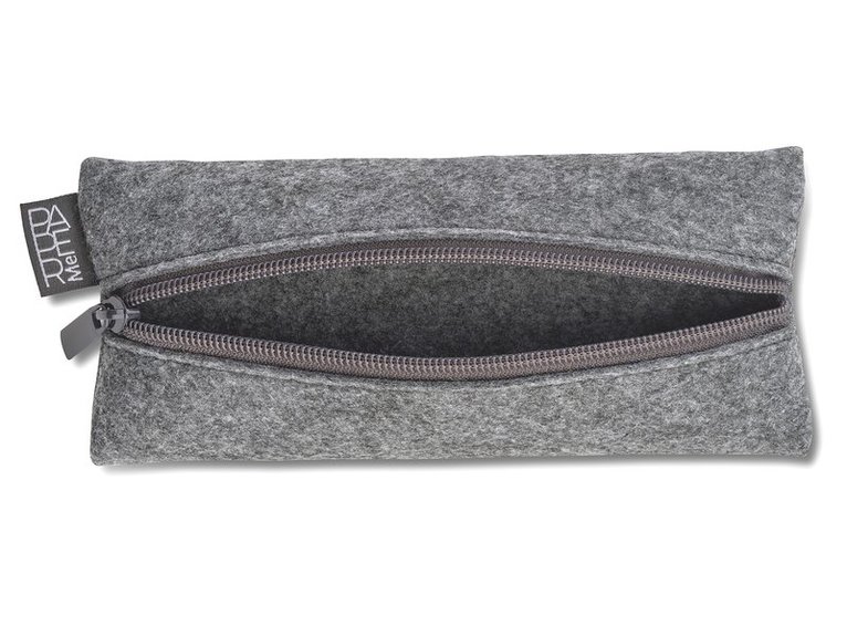 Pennfodral platt återvunnen filt grå, Övrigt