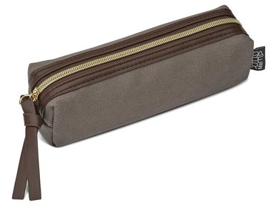 Premium pennfodral i canvas skiffergrå