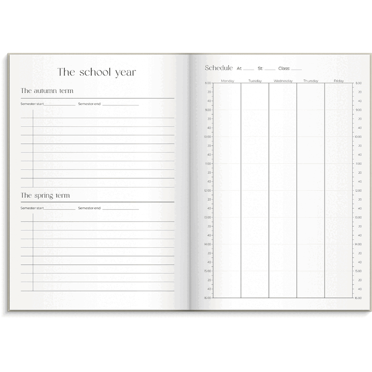 Student Planner 2026-2027 A5 beige, Övrigt