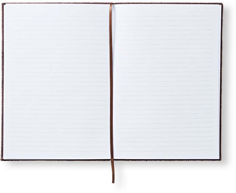 Anteckningsbok 14x20cm mjuk pärm sammet brun, Övrigt