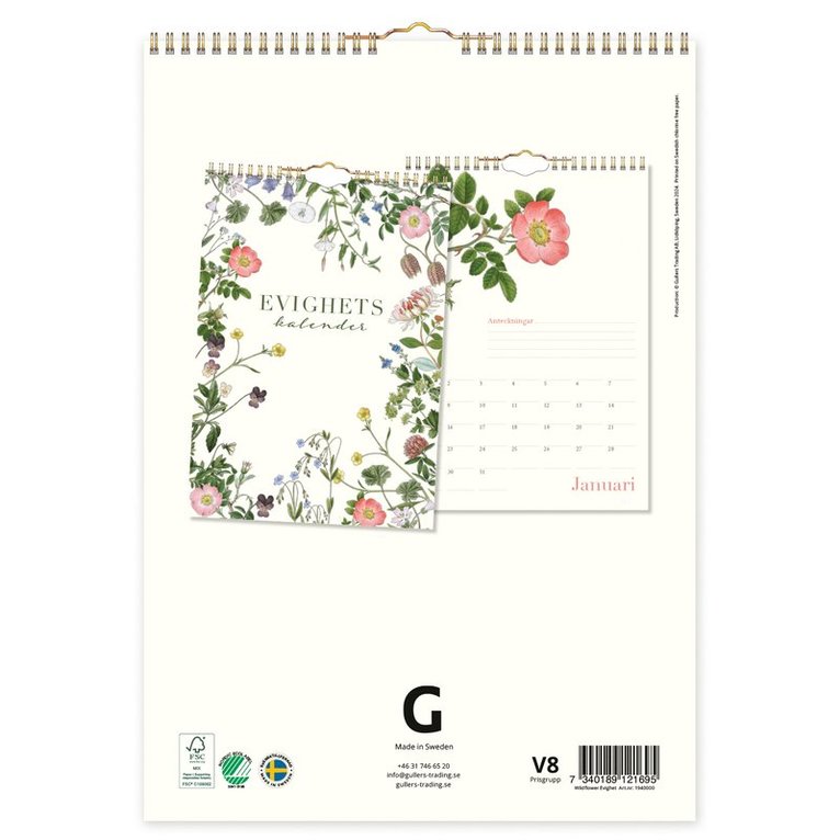 Väggkalender 2026 Wildflower Evighet, Övrigt