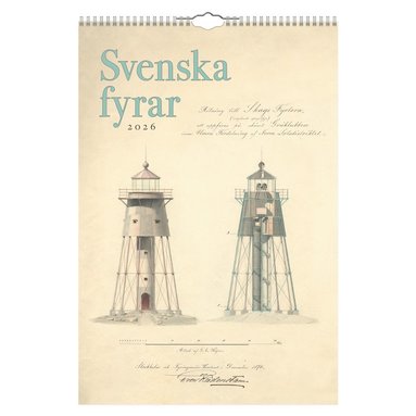 Väggkalender 2026 Svenska fyrar 1