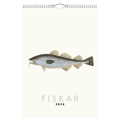 Väggkalender 2026 Fiskar 1