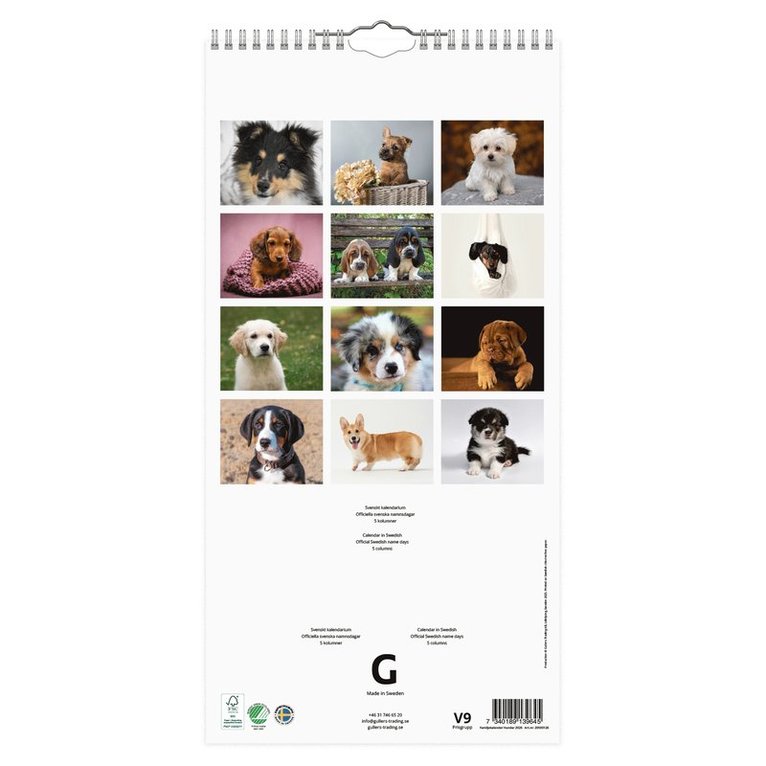 Familjekalender 2026 Hundar, Övrigt