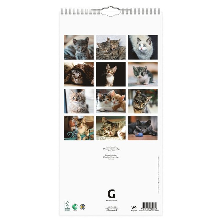 Familjekalender 2026 Katter, Övrigt