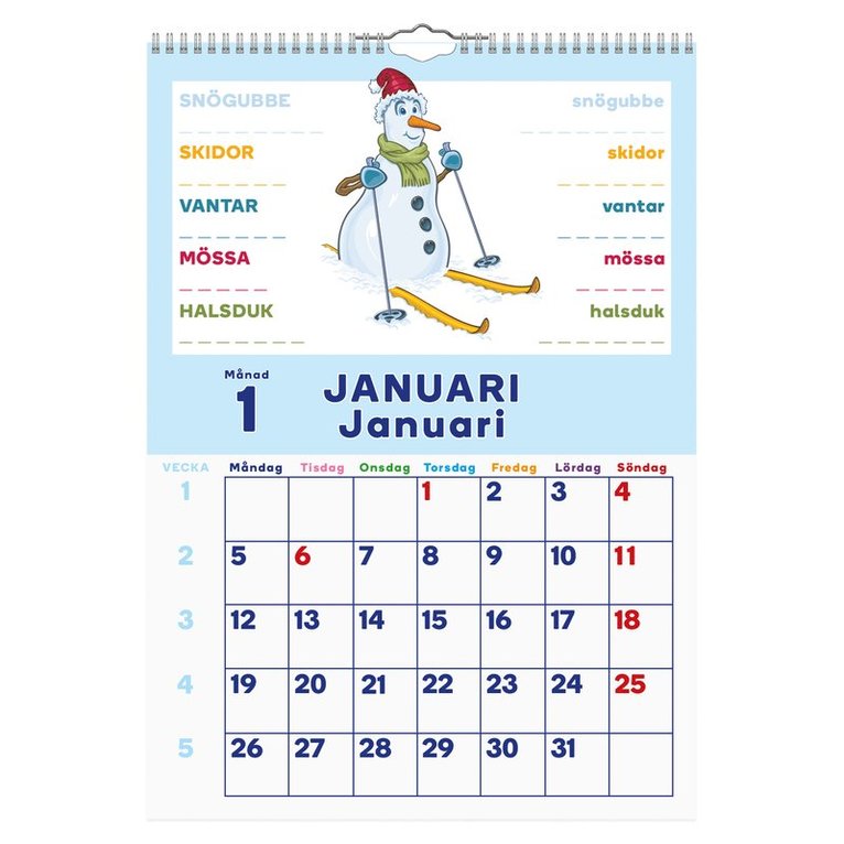 Väggkalender 2026 Barnens Almanacka, Övrigt