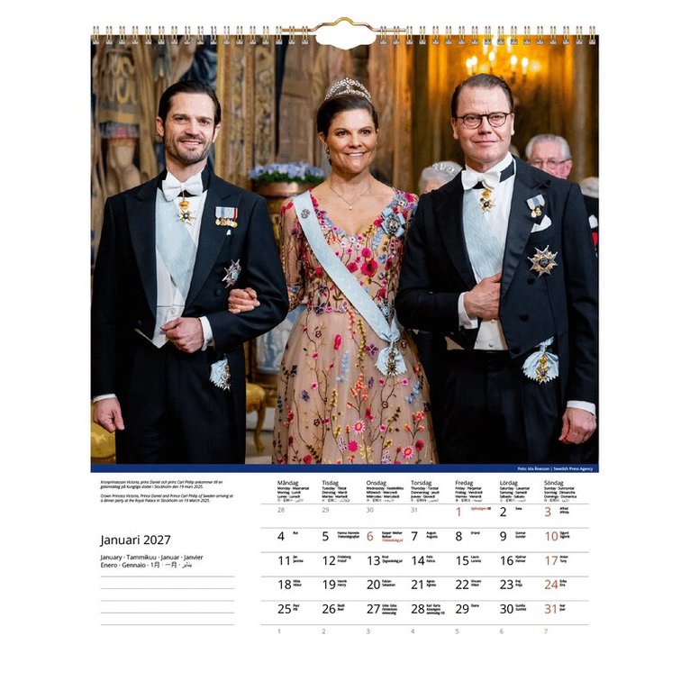 Väggkalender 2027 Kungafamiljen, Övrigt