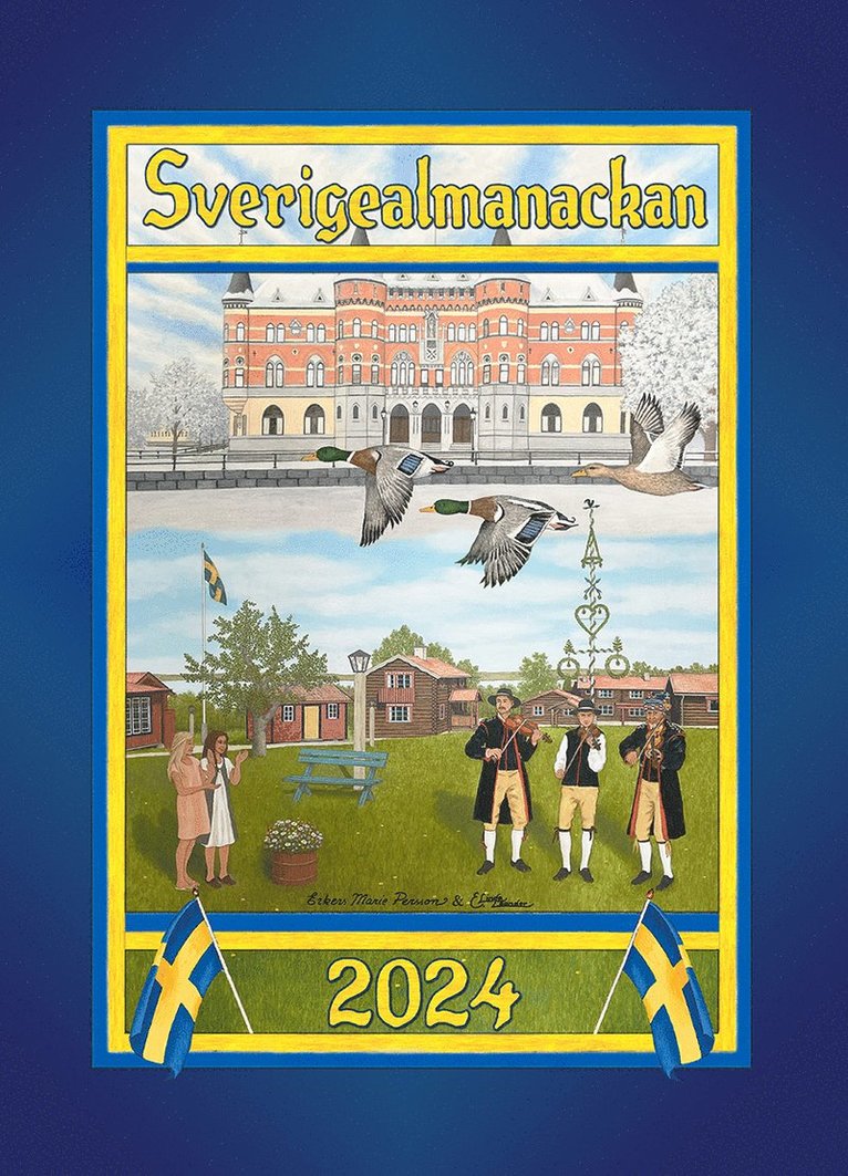 Väggkalender 2024 Sverigealmanacka A3 1