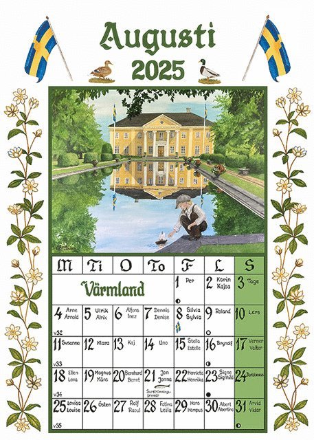 Väggkalender 2025 A3 Sverigealmanackan, Övrigt