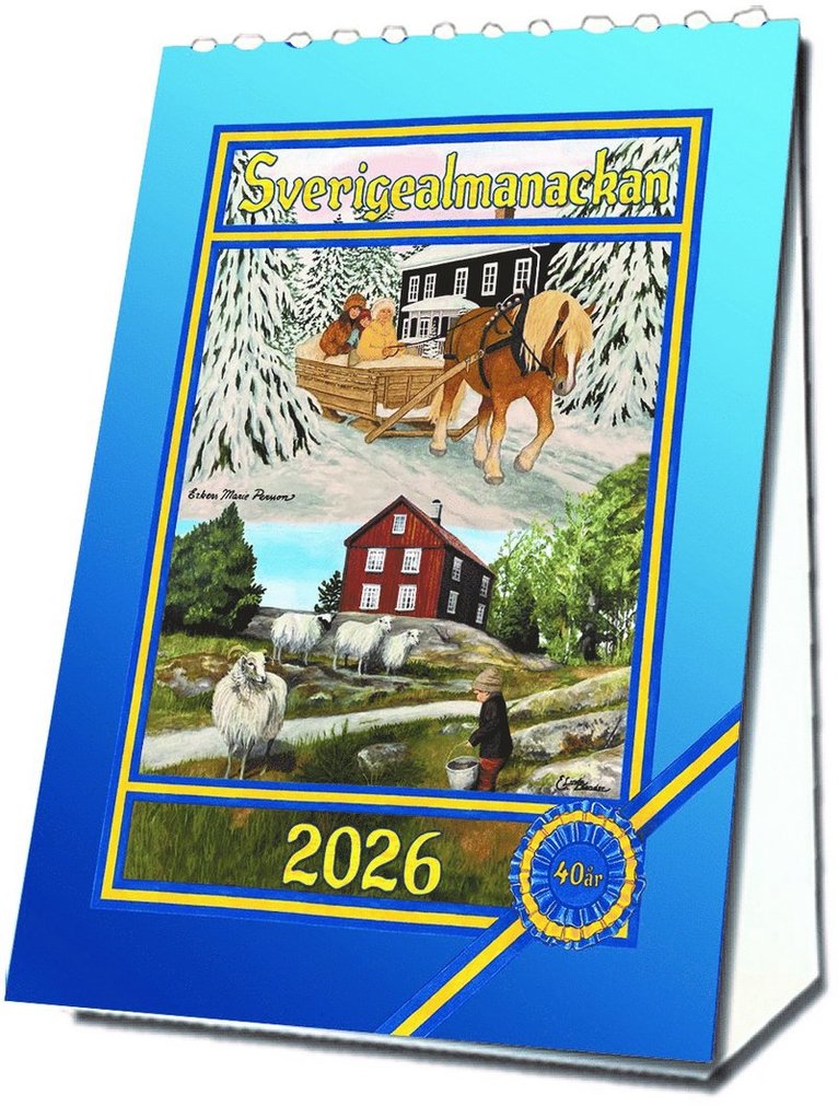 Bordskalender 2026 A6 Sverigealmanackan 1