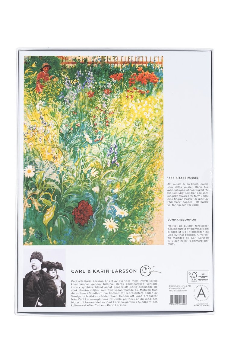 Pussel 1000 bitar - Carl och Karin Larsson : Sommarblommor, Övrigt