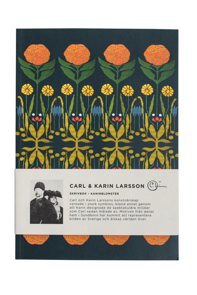 Anteckningsbok A5 mjukband - Carl och Karin Larsson : Kaninblomster, Övrigt