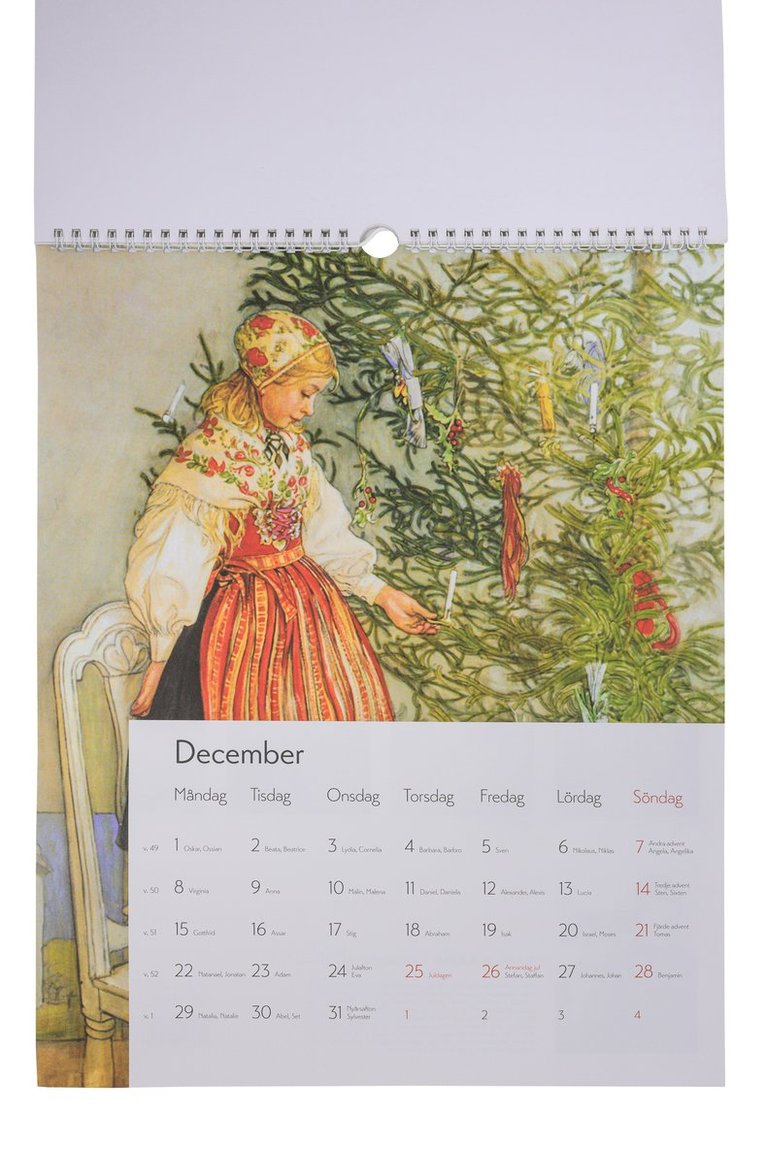 Väggkalender 2025 Carl och Karin Larsson, Övrigt