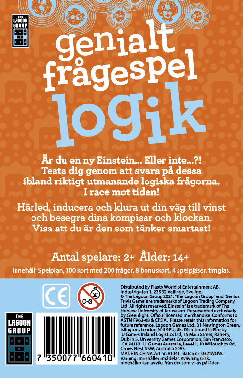 Genialt frågespel logik, Övrigt