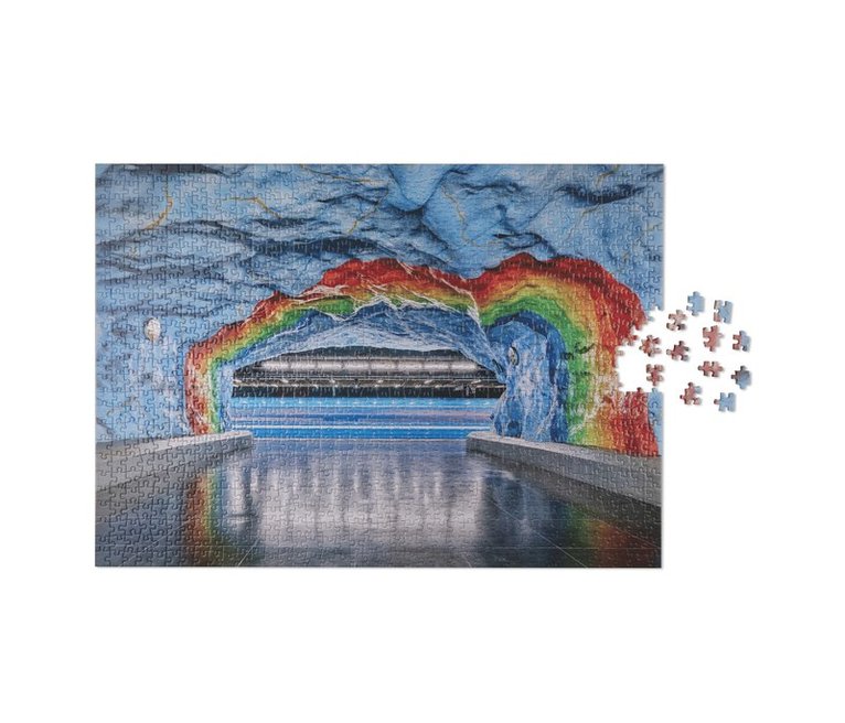 Pussel 1000 bitar Subway Art Rainbow, Pussel