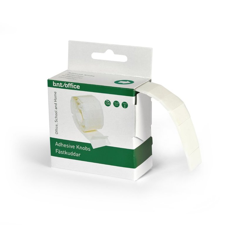 Fästkuddar dubbelhäftande 25x12mm 100st vita, Övrigt