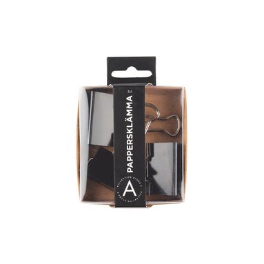 Pappersklämma 41mm 3 st svart