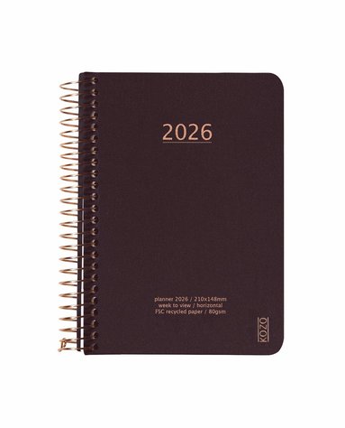 Kalender 2026 A6 Vecka/Uppslag Coffee 1