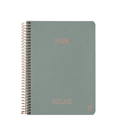 Kalender 2026 A5 Vecka/Uppslag Aloe Vera 1