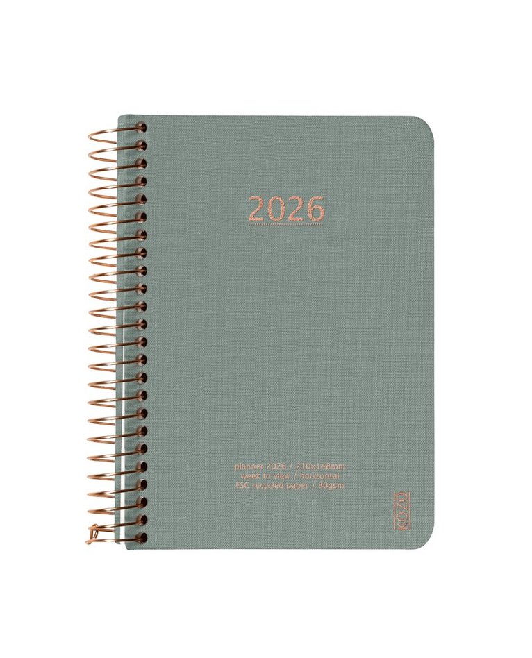 Kalender 2026 A6 Vecka/Uppslag Aloe Vera, Övrigt