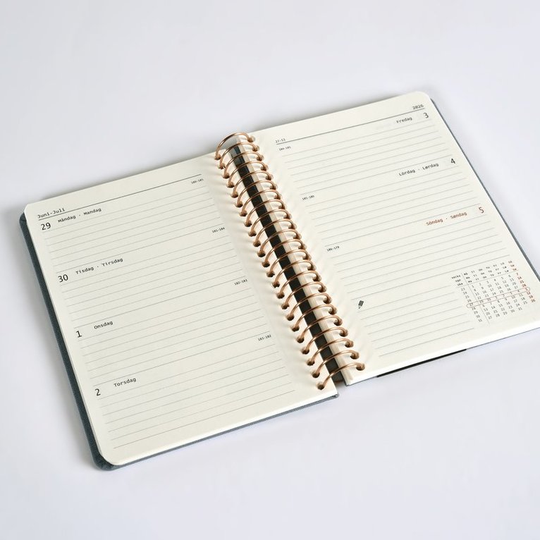 Kalender 2026 A6 Vecka/Uppslag Denim, Övrigt