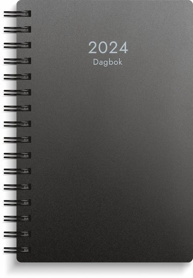 Kalender 2024 Dagbok svart PP-plast 1