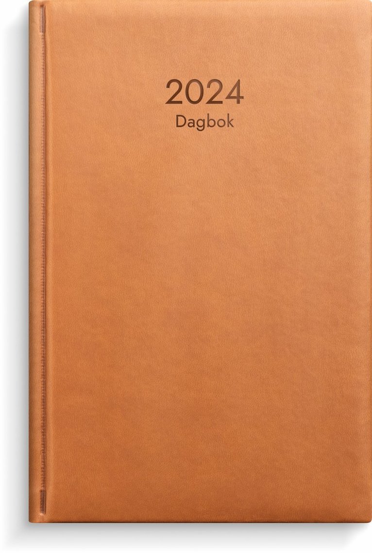 Kalender 2024 Dagbok cognac konstläder 1