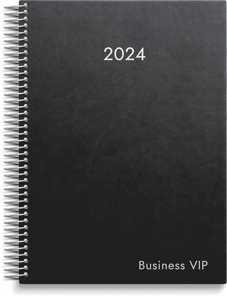 Kalender 2024 Business VIP svart konstläder 1