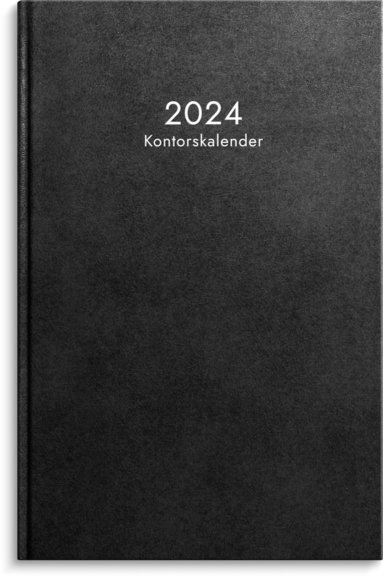 Kalender 2024 Kontorskalender svart konstläder 1