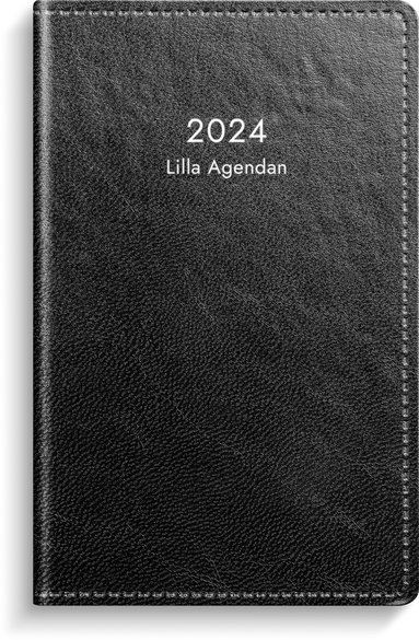 Kalender 2024 Lilla Agendan svart konstläder 1