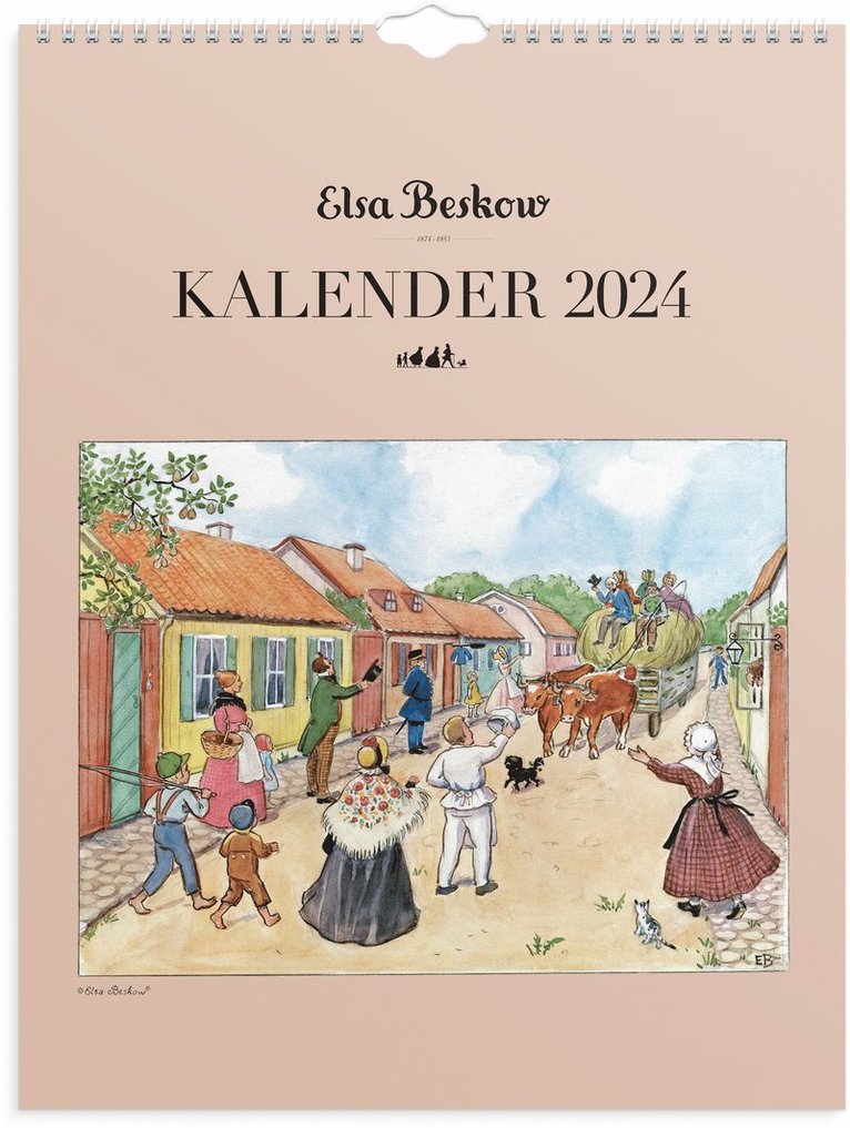 Väggkalender 2024 Elsa Beskow 1