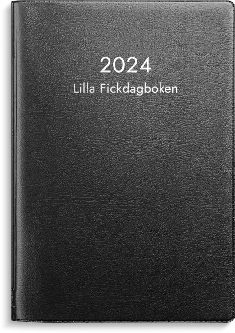 Kalender 2024 Lilla Fickdagboken svart plast 1
