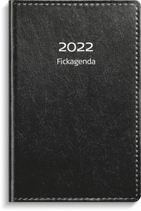 Kalender 2022 Fickagenda konstläder svart
