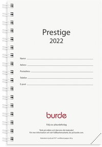 Kalender 2022 Prestige refill svart