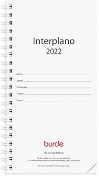 Kalender 2022 Interplano refill svart