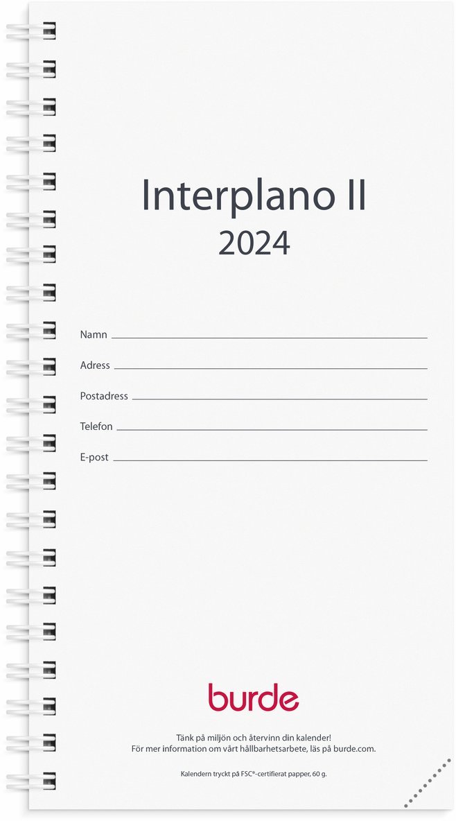 Kalender 2024 Interplano II refill 1