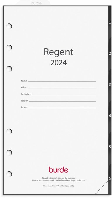Kalender 2024 Regent grundsats 1