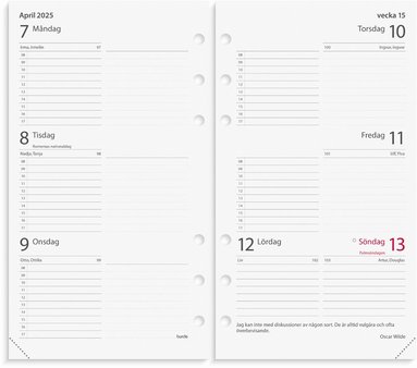 Systemkalender Regent konstläder svart 3