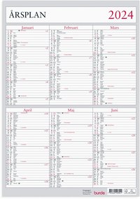 Väggkalender 2024 Årsplan