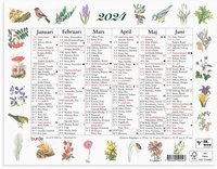 Väggkalender 2024 Lilla Naturalmanackan