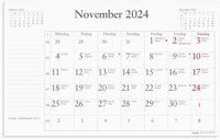 Kalender 2024 Månadsblock 240x152 mm