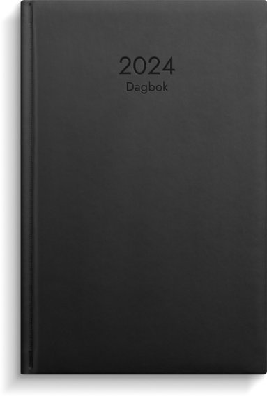Kalender 2024 Dagbok svart konstläder 1