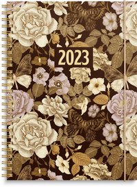 Kalender 2023 Business A5 fjäril brun