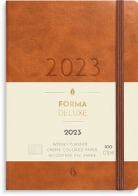 Kalender 2023 Liten Veckokalender Forma Deluxe brun